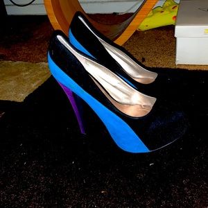 Blue & purple heels